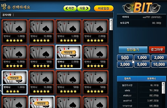 바둑이 비트게임 현금바둑이 소개